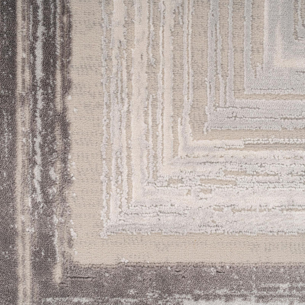 Kukoon Hatton Libby Greige Bordered Rug 80 x 150cm Image 5