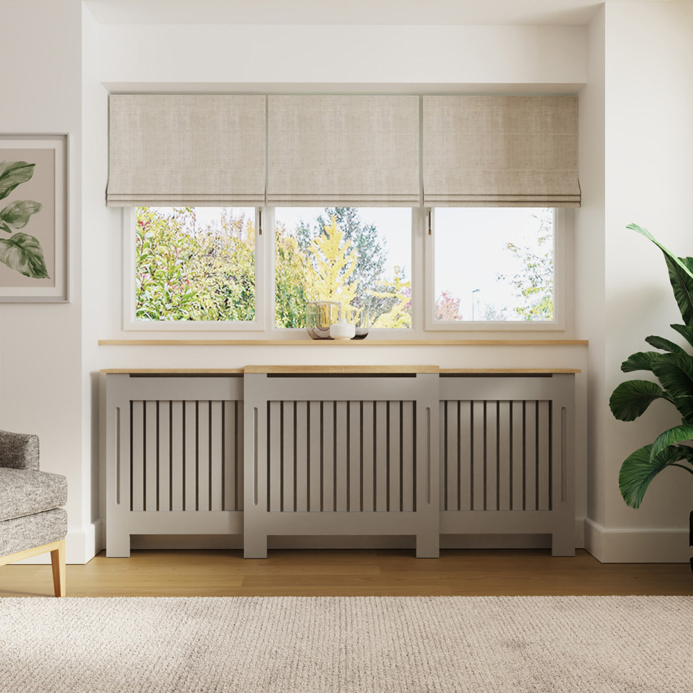 GFW Longslow Grey Adjustable Radiator Cover Image 7