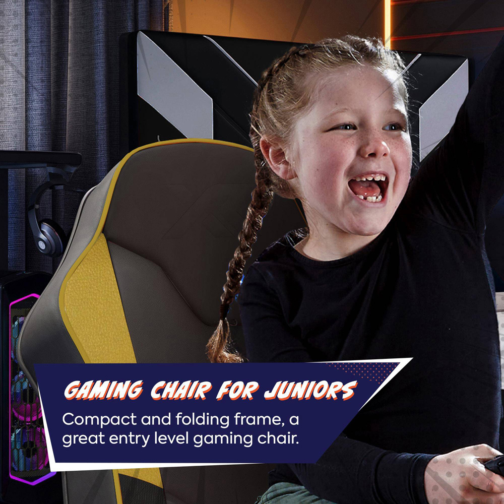 X Rocker Shadow 2.0 Gold Floor Rocker Gaming Chair Image 6