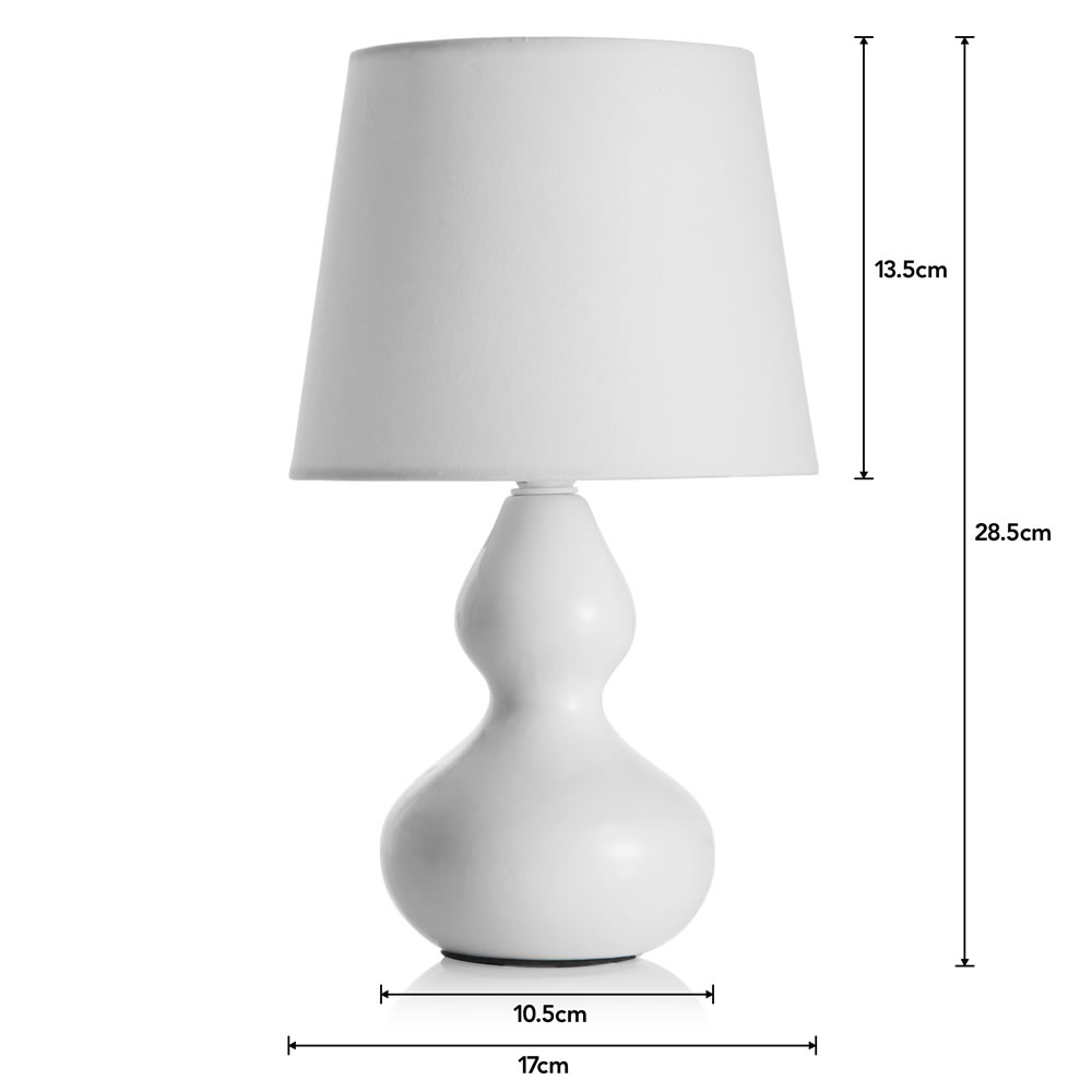 Wilko White Ceramic Lamp Image 6