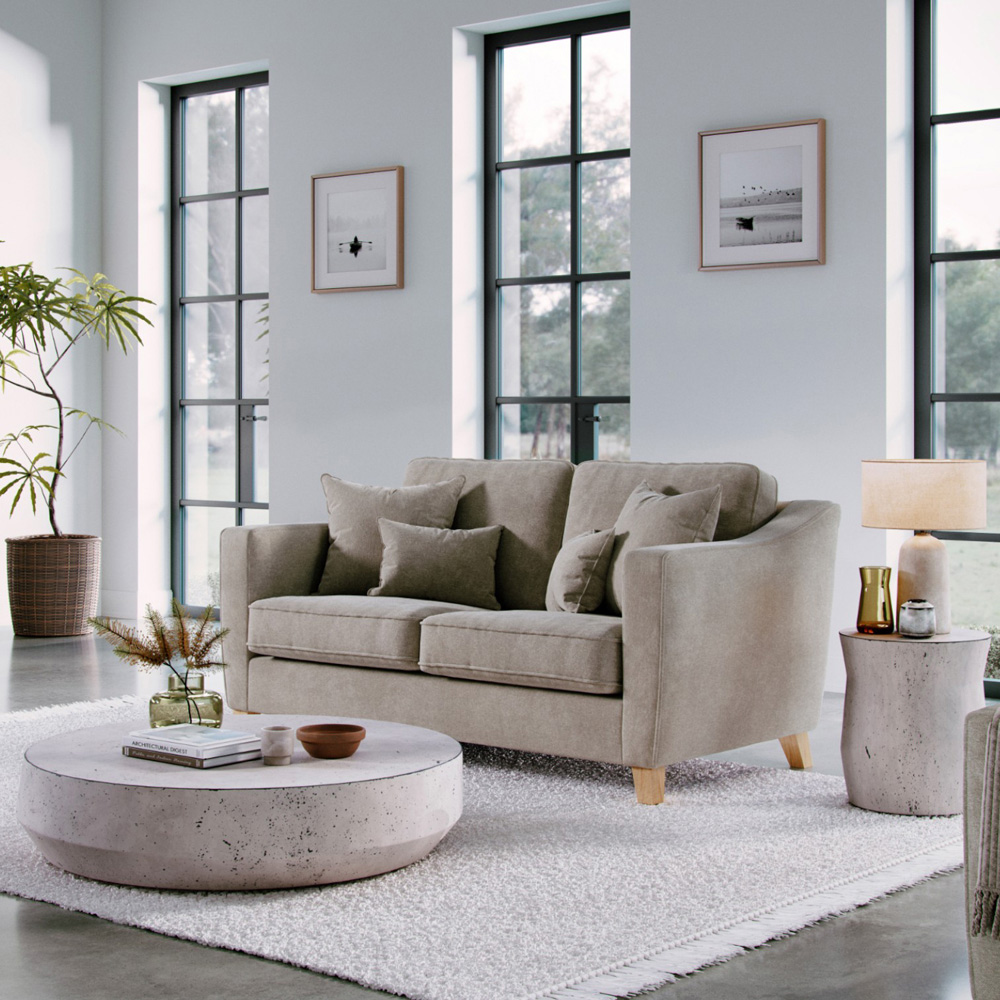 Marlon 2 Seater Small City Stone Sofa Image 6