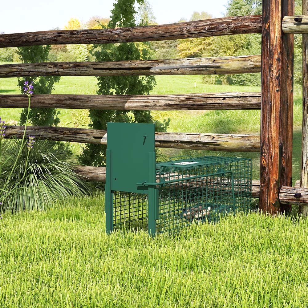 Outsunny Dark Green Single Door Rat Trap Image 2