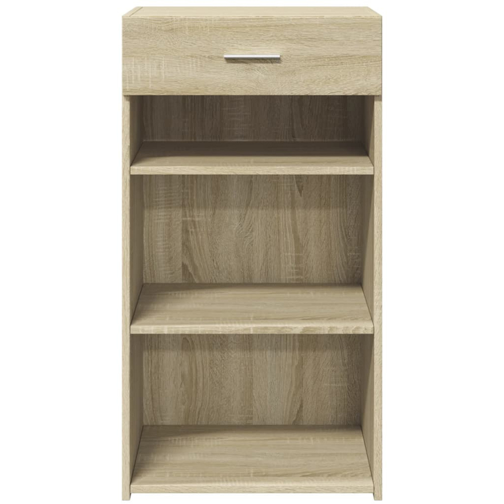 vidaXL Single Drawer 3 Shelf Sonoma Oak Sideboard Image 4