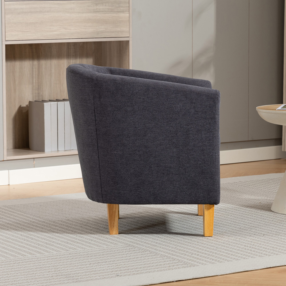 Artemis Home Millie Charcoal Grey Fabric Accent Chair Image 5
