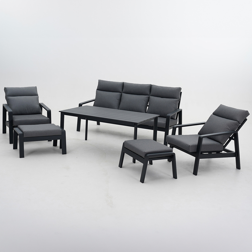 Marseille 4 Seater Lounge Dining Set Grey Image 5