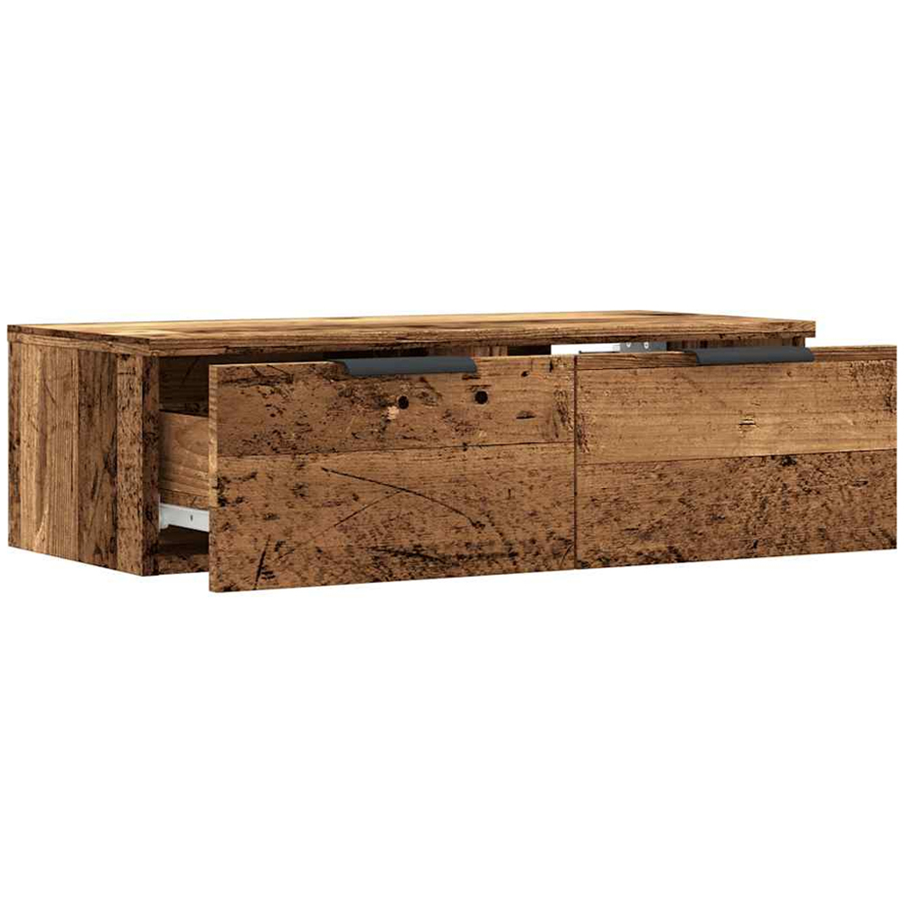 vidaXL 2 Drawer Old Wood Wall Cabinet Image 3
