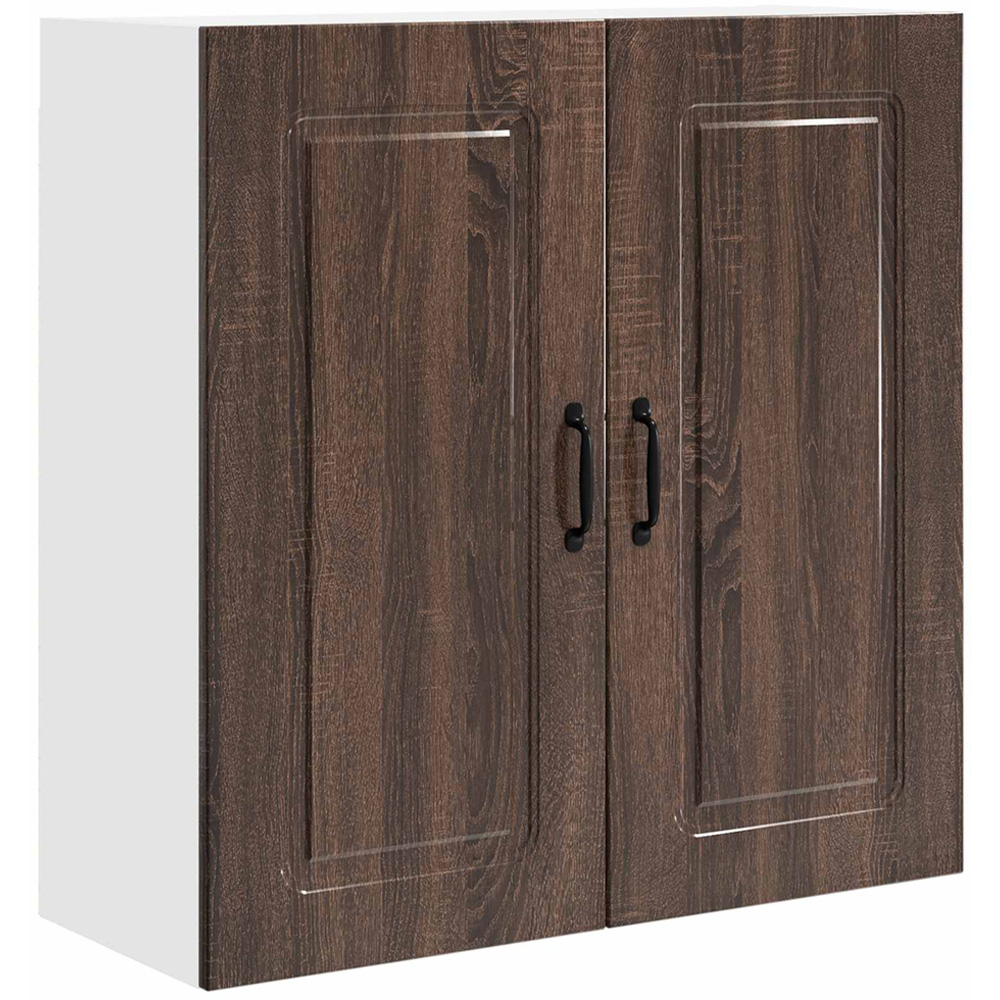vidaXL 2 Door Brown Oak Kitchen Wall Cabinet Image 2