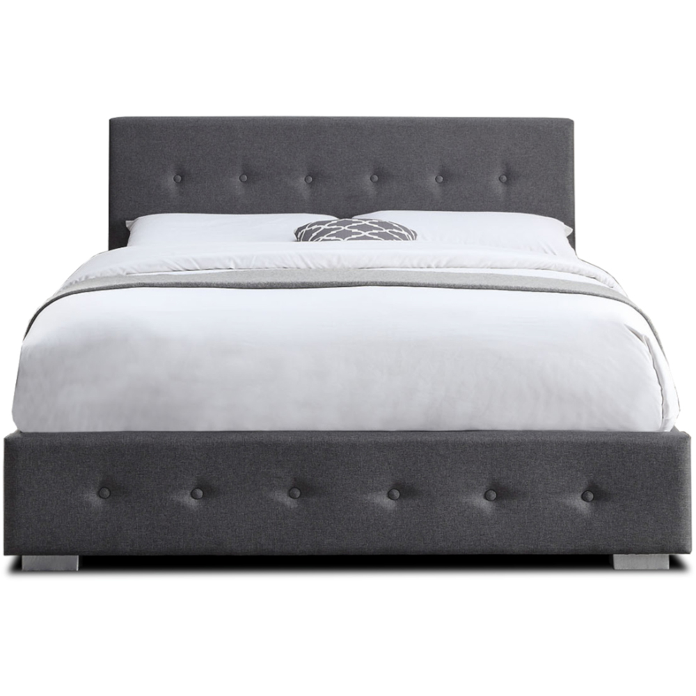Home Treats Double Dark Grey Ottoman Bed Image 3