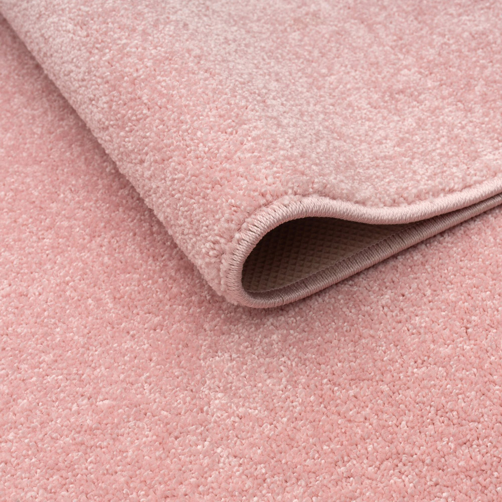 Seattle Washable Plain Rug Pink 60cm Image 3