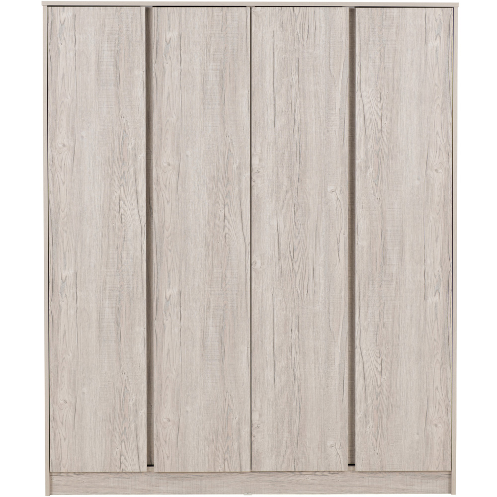Seconique Malvern 4 Door Urban Snow Wardrobe Image 3
