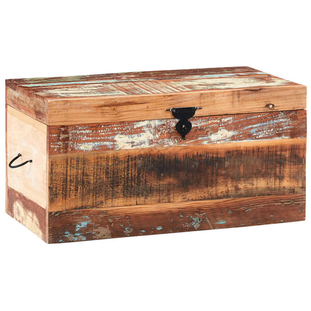 Brooklyn Camea Wooden Trunk Box with Lid Image 2