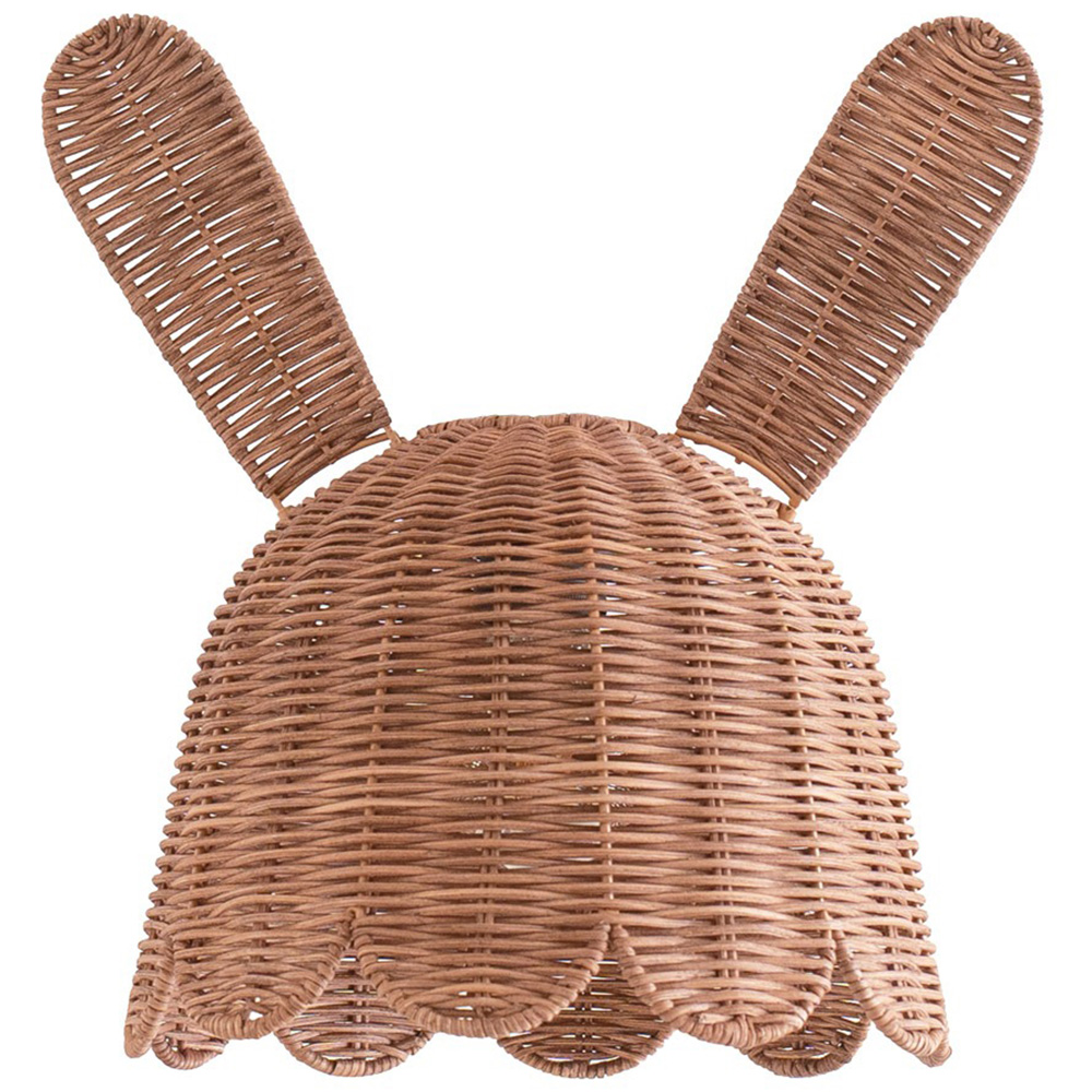 ValueLights Bella Natural Rattan Bunny Rabbit Easy Fit Ceiling Pendant Lamp Shade Image 1
