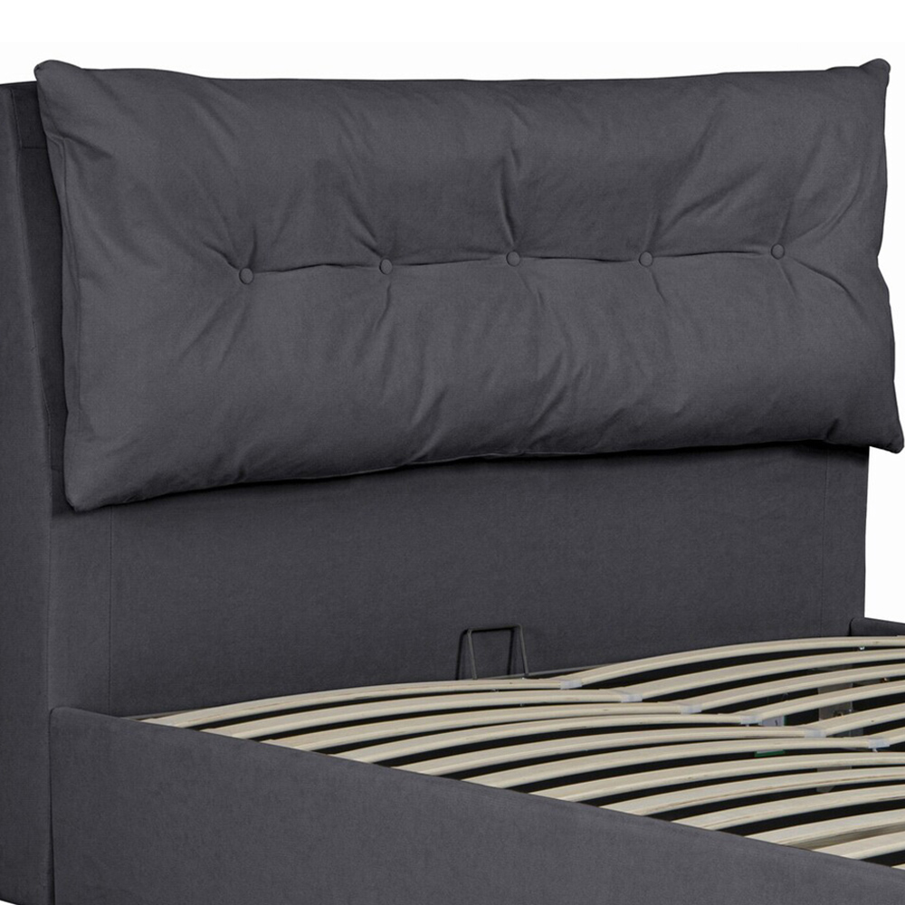 OAT Home Prestbury Double Charcoal Grey Ottoman Bed Image 5