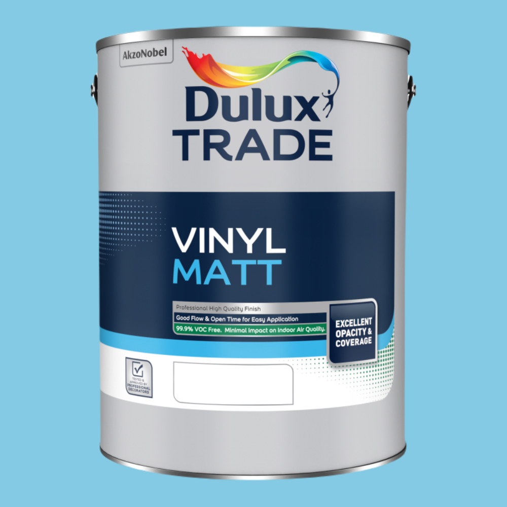 Dulux Trade Delft China Walls and Ceilings Vinyl Matt Paint 5L Image 2