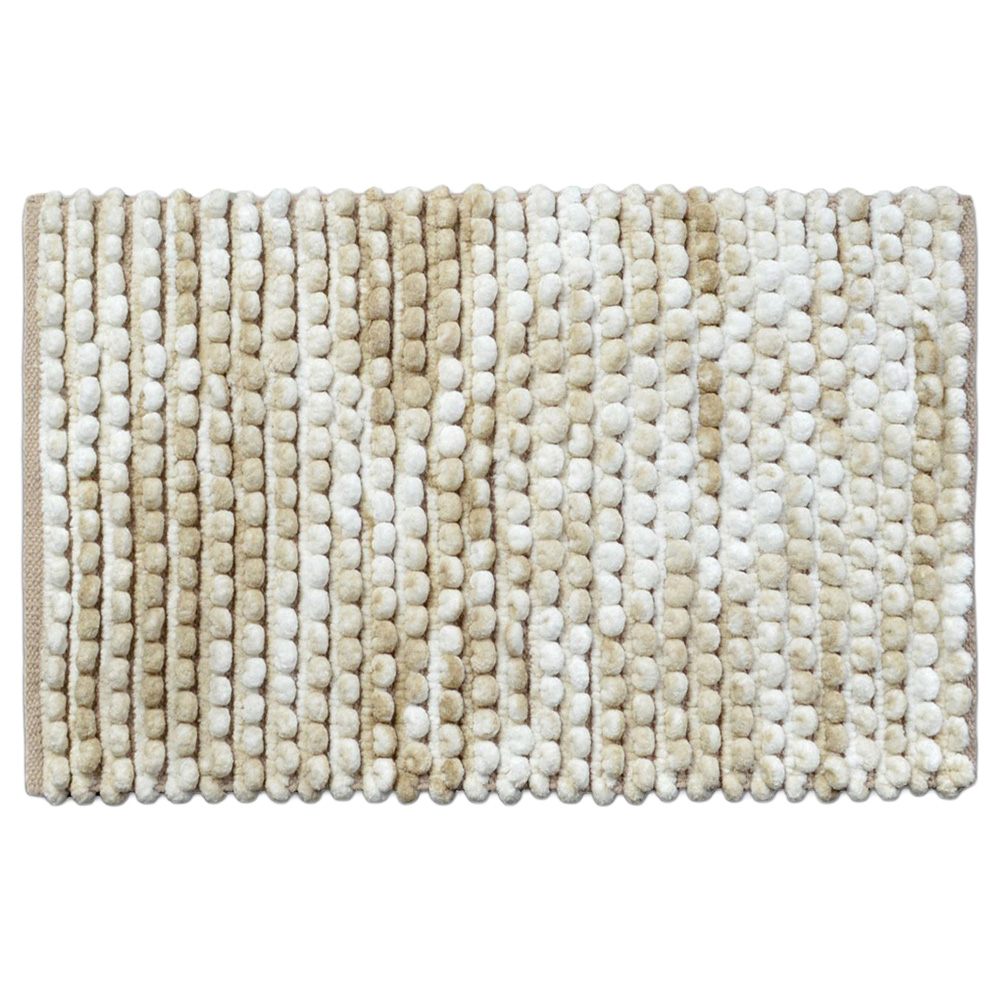 Allure Bath Fashions Natural Marble Effect Chunky Bobble Non Slip Bath Mat 50 x 80cm Image 1
