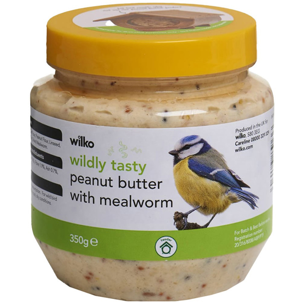 Wilko Wildly Tasty Peanut Butter with Mealworm 350g Image 1