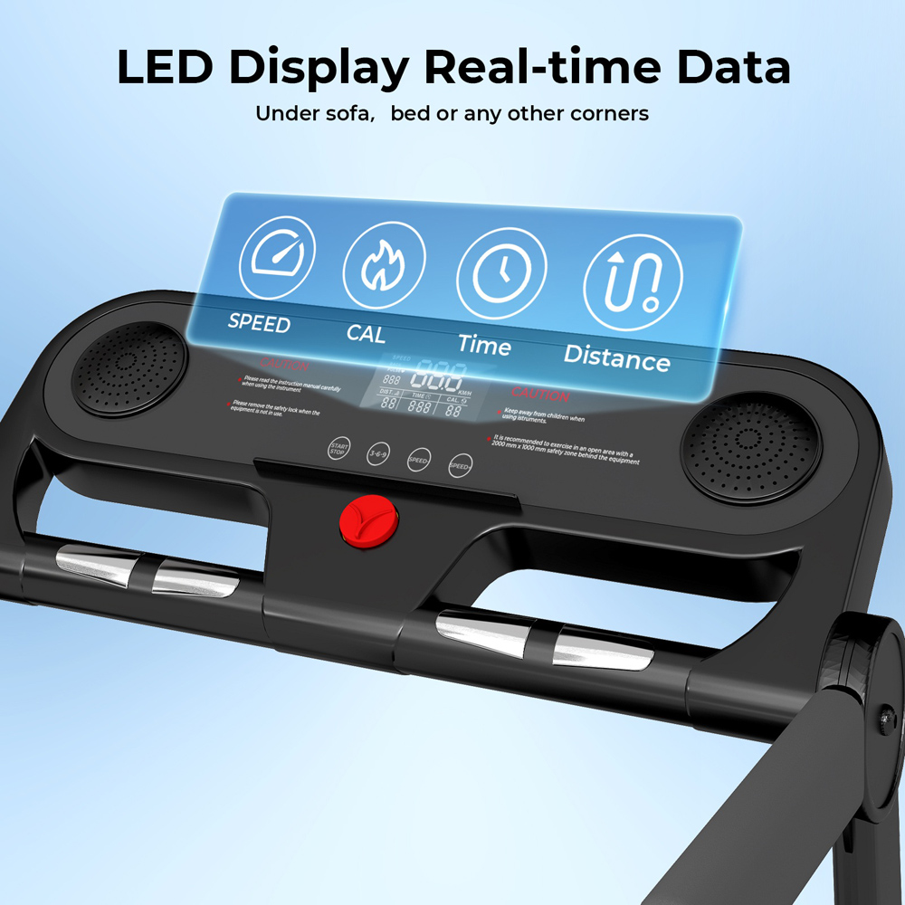 Traderight Centra Black Bluetooth Foldable Treadmill Image 9