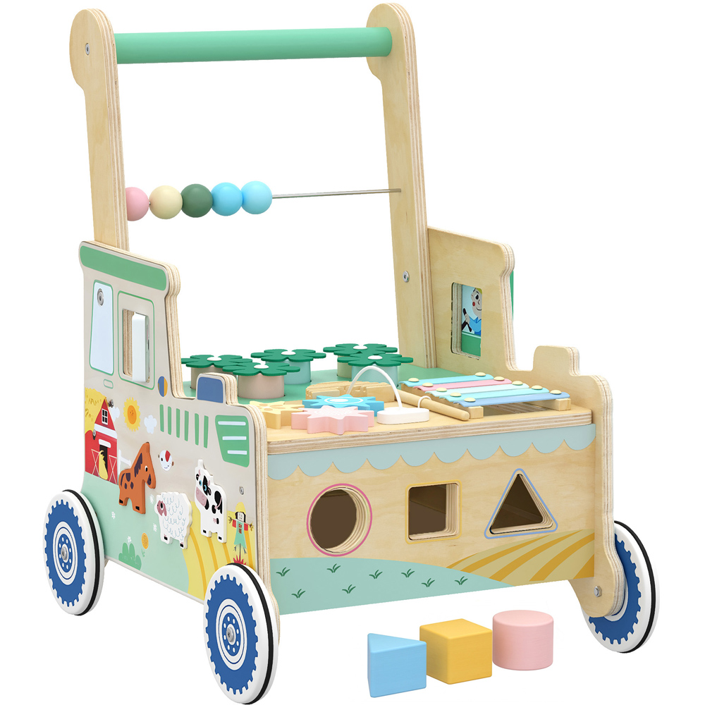 AIYAPLAY Wooden Push Along Baby Walker Image 1