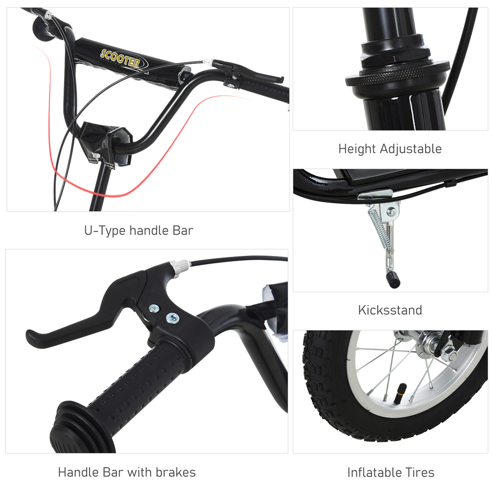 Tommy Toys Kids Black Rubber Wheel Stunt Scooter 12 Inch Image 5
