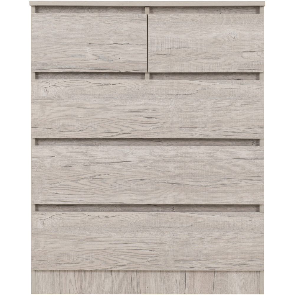 Seconique Malvern 5 Drawer Urban Snow Chest of Drawers Image 4