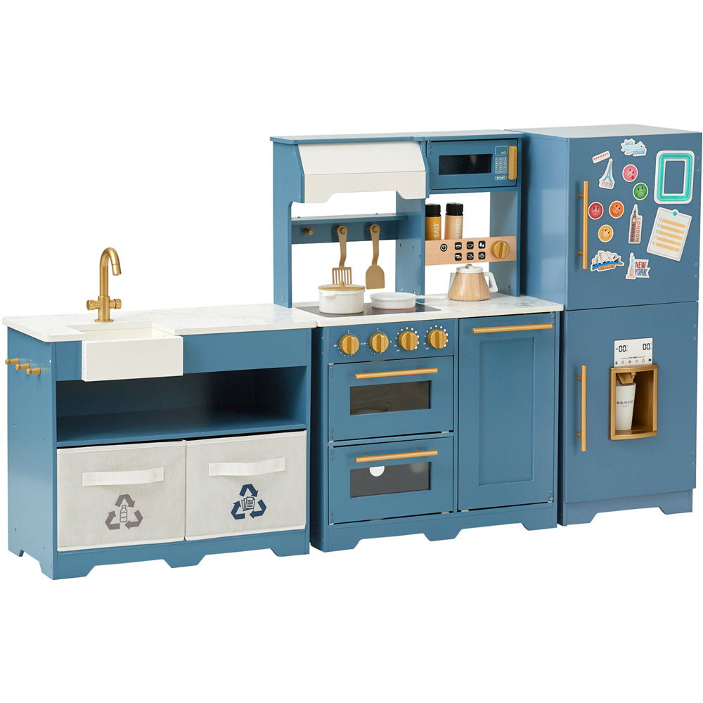 Teamson Kids Little Chef Stone Blue and Gold Atlanta Large Modular Play Kitchen Image 4