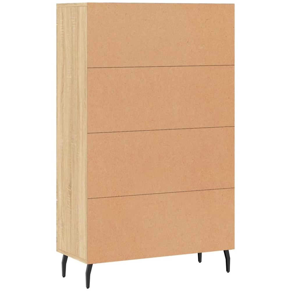 vidaXL 2 Glass Door Single Drawer Sonoma Oak Highboard Image 8