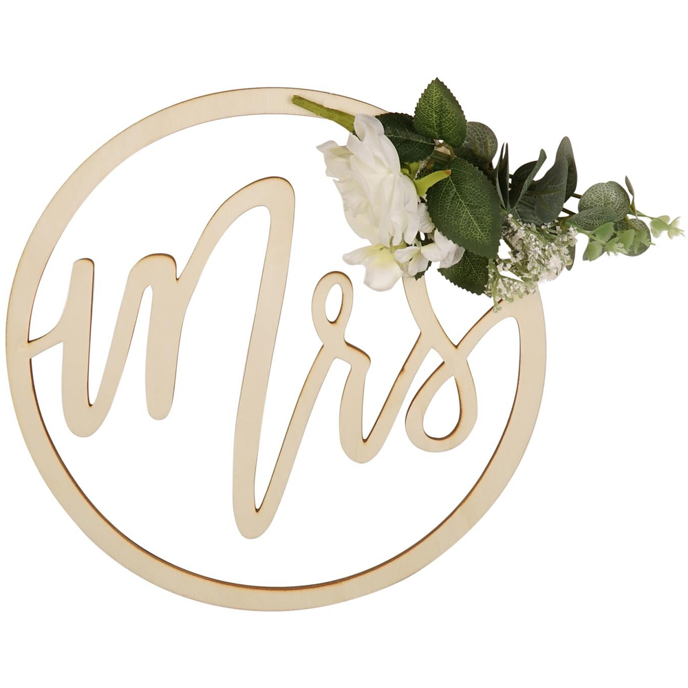 Mr or Mrs Rose and Eucalyptus Wreath Image