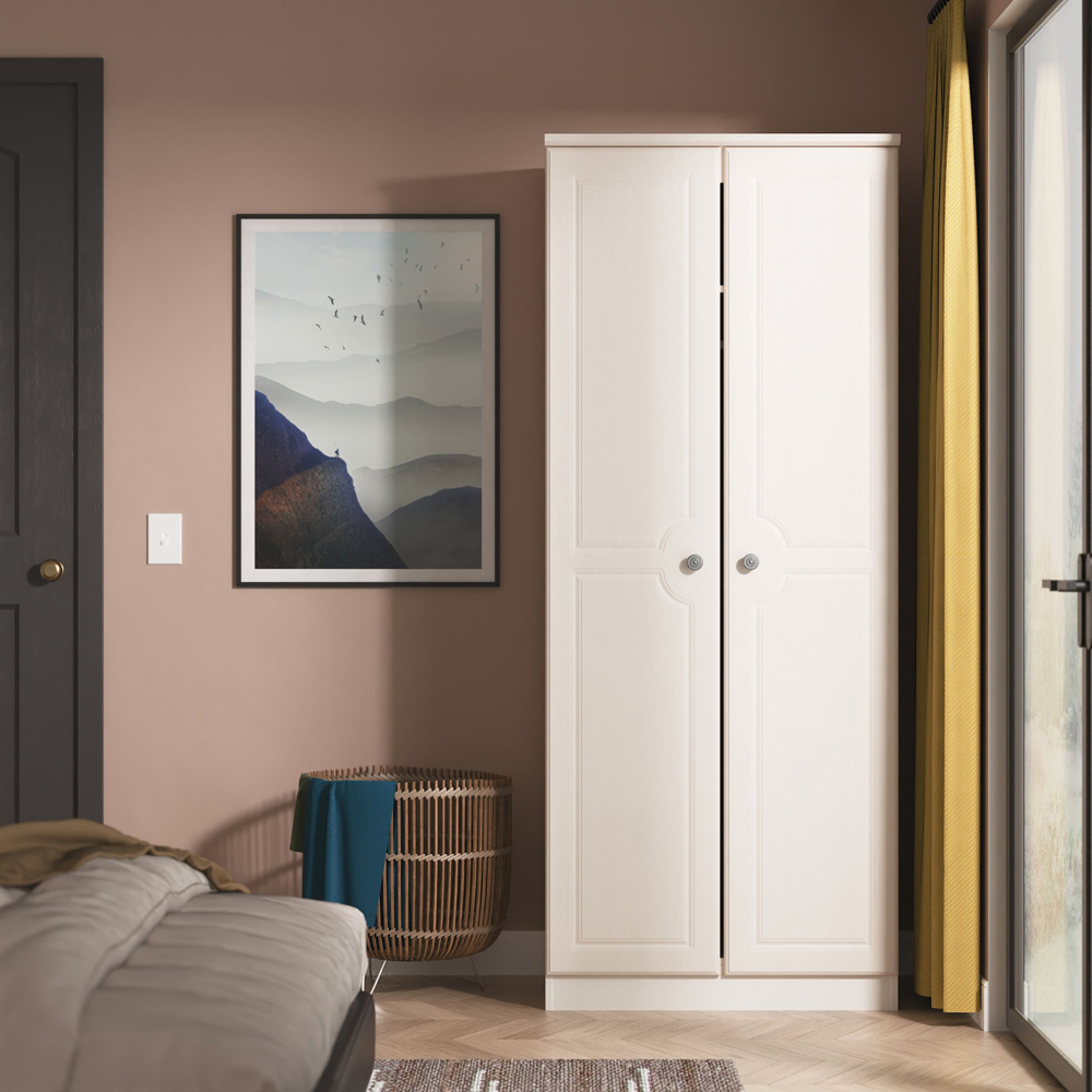 Crowndale Pembroke 2 Door Kashmir Ash Wardrobe Ready Assembled Image 7