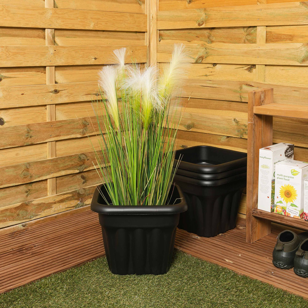 Wham Vista Slate Square Planter 33cm 4 Pack Image 2