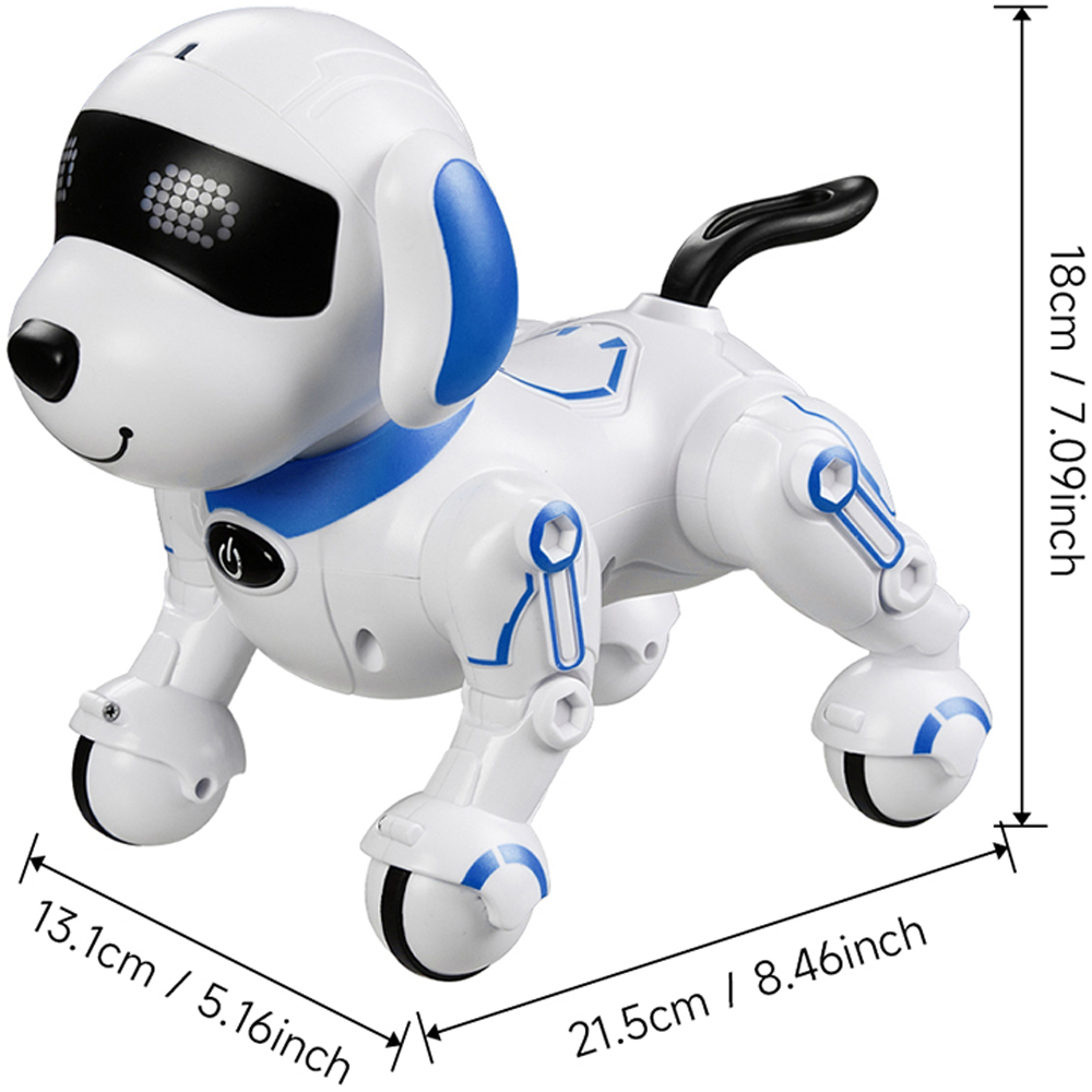 H&O Direct Kids Blue Programmable Remote Control Smart Robot Dog Toy Image 6