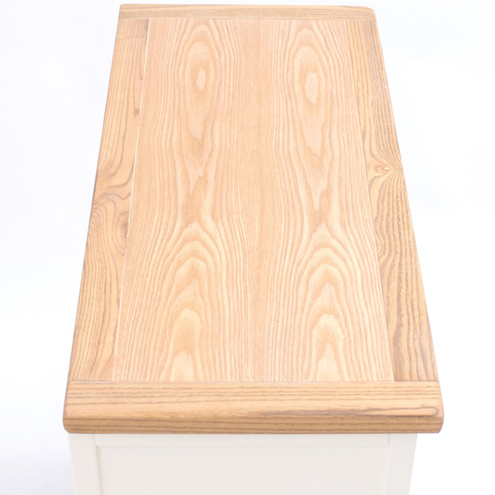 Tropea 4 Drawer Off White Chest of Drawers with Chrome Cup Handles Image 6