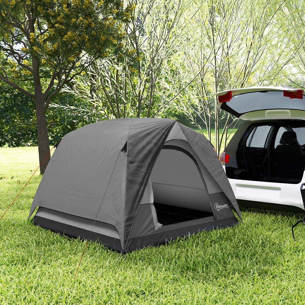 Outsunny 3-4 Person Waterproof Camping Tent Dark Grey Image 8