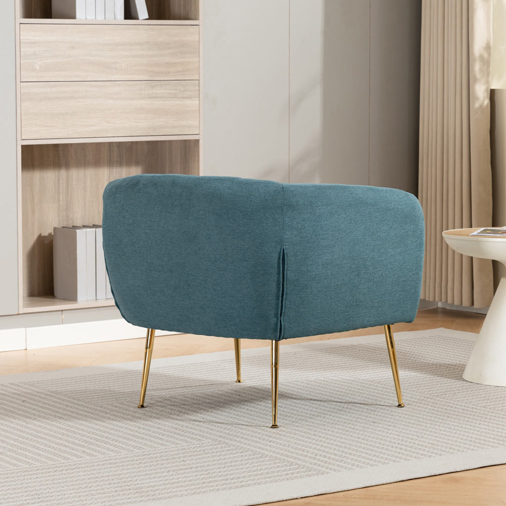 Artemis Home Stanton Teal Fabric Shell Accent Chair Image 6