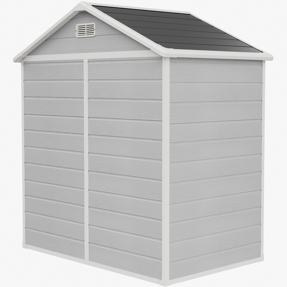 Living and Home 6 x 4ft Plastic Garden Storage Shed with Floor Image 3
