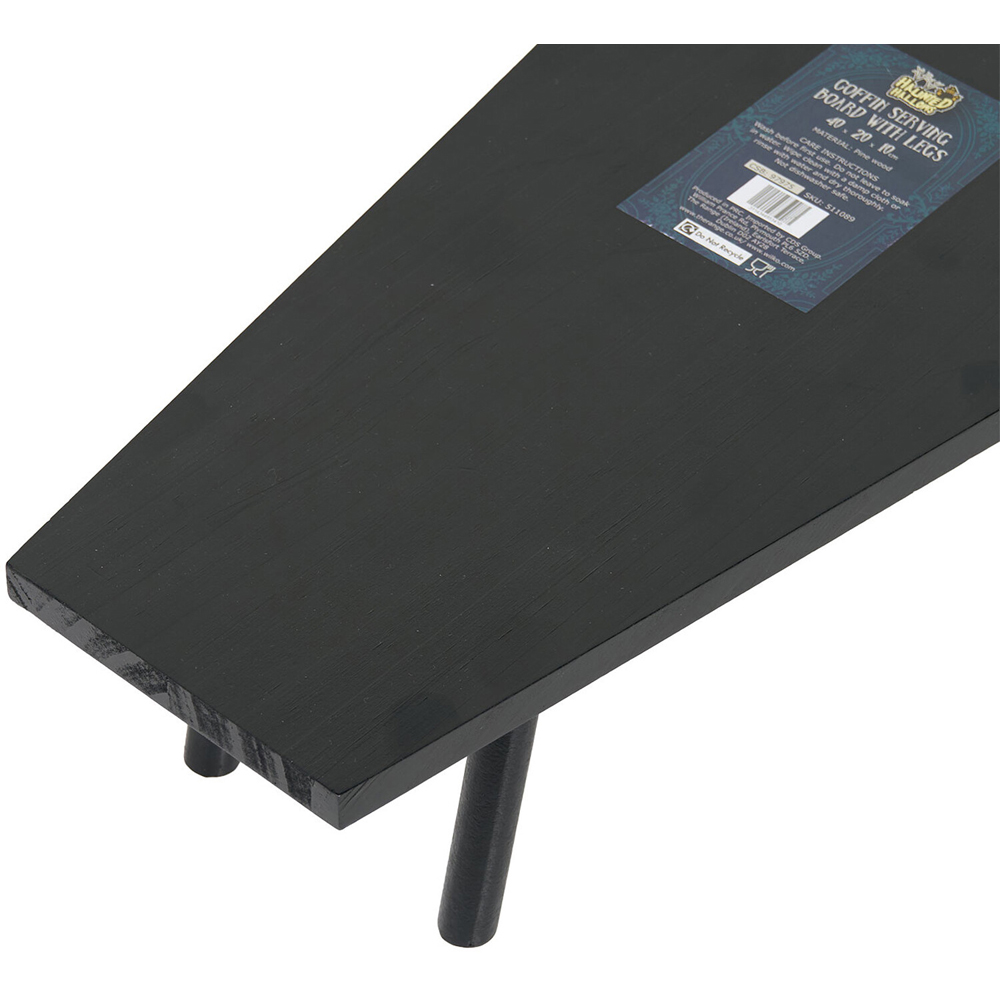 Coffin Serving Board with Legs Black Image 6
