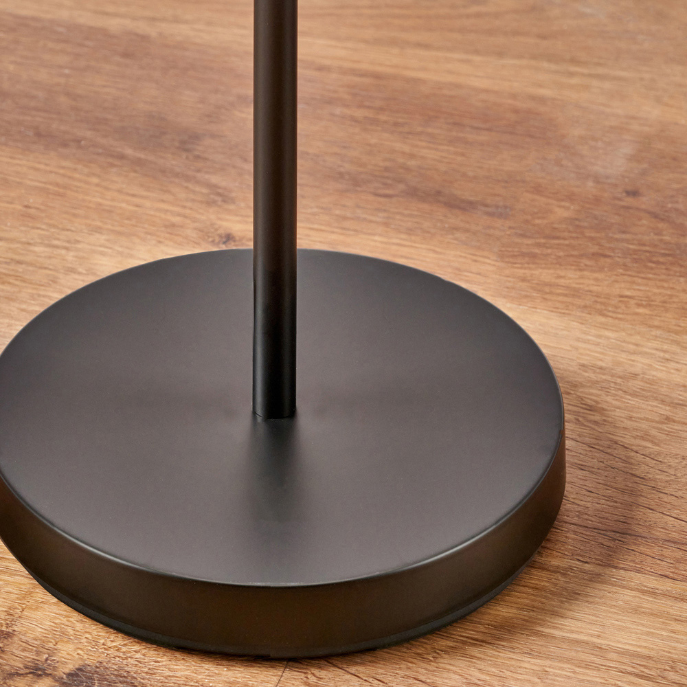 Pacific Lifestyle Benedict Black and Brushed Silver Metal Floor Lamp Image 4