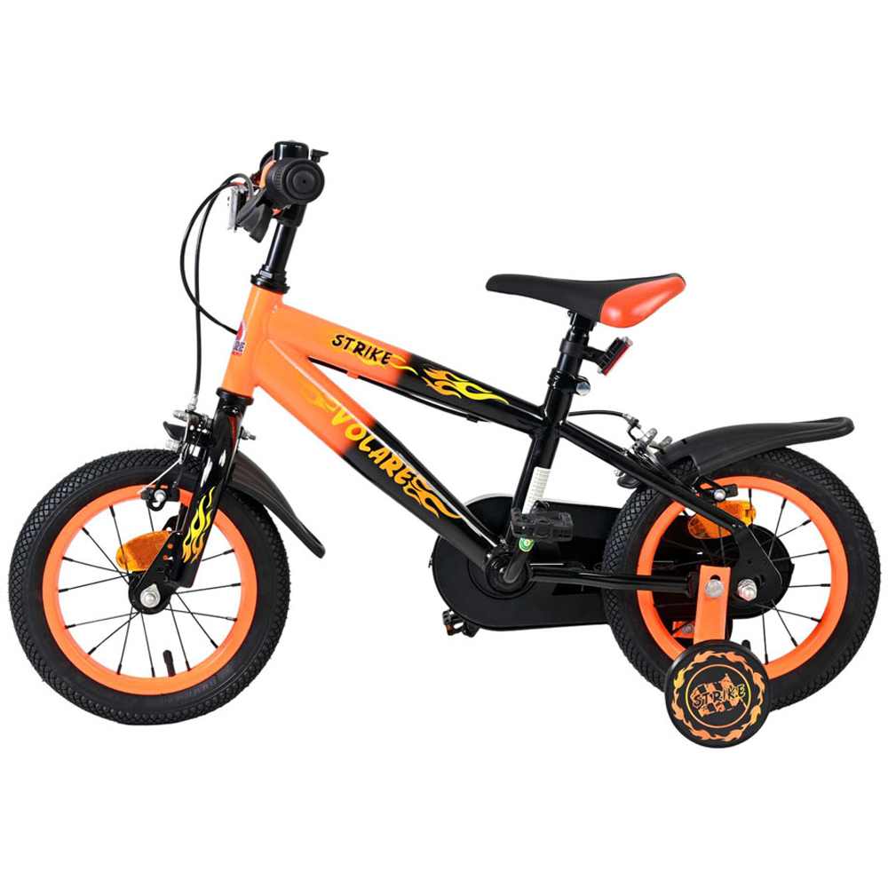 Volare Strike Kids 12 inch Orange and Black Bike with Stabilisers Image 5