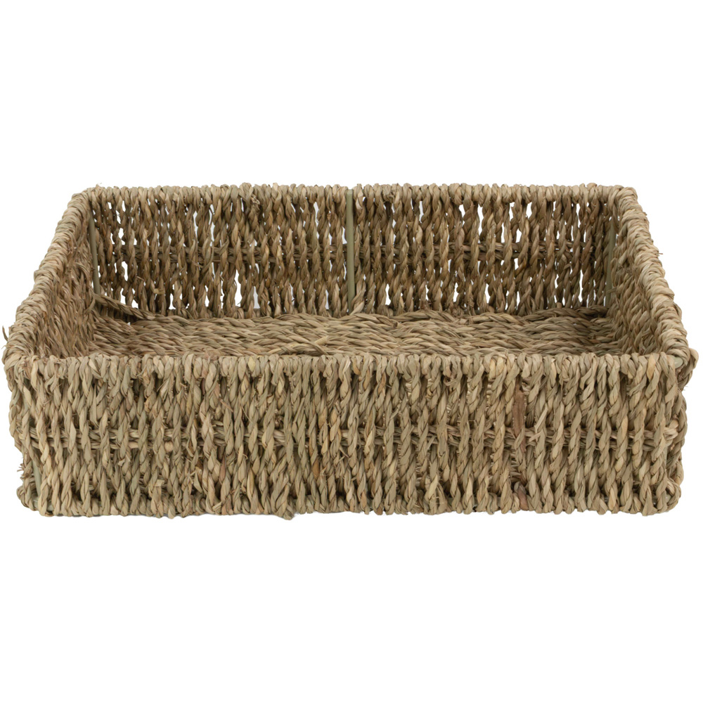 JVL Seagrass Rectangular Storage Basket 2 Pack Image 3
