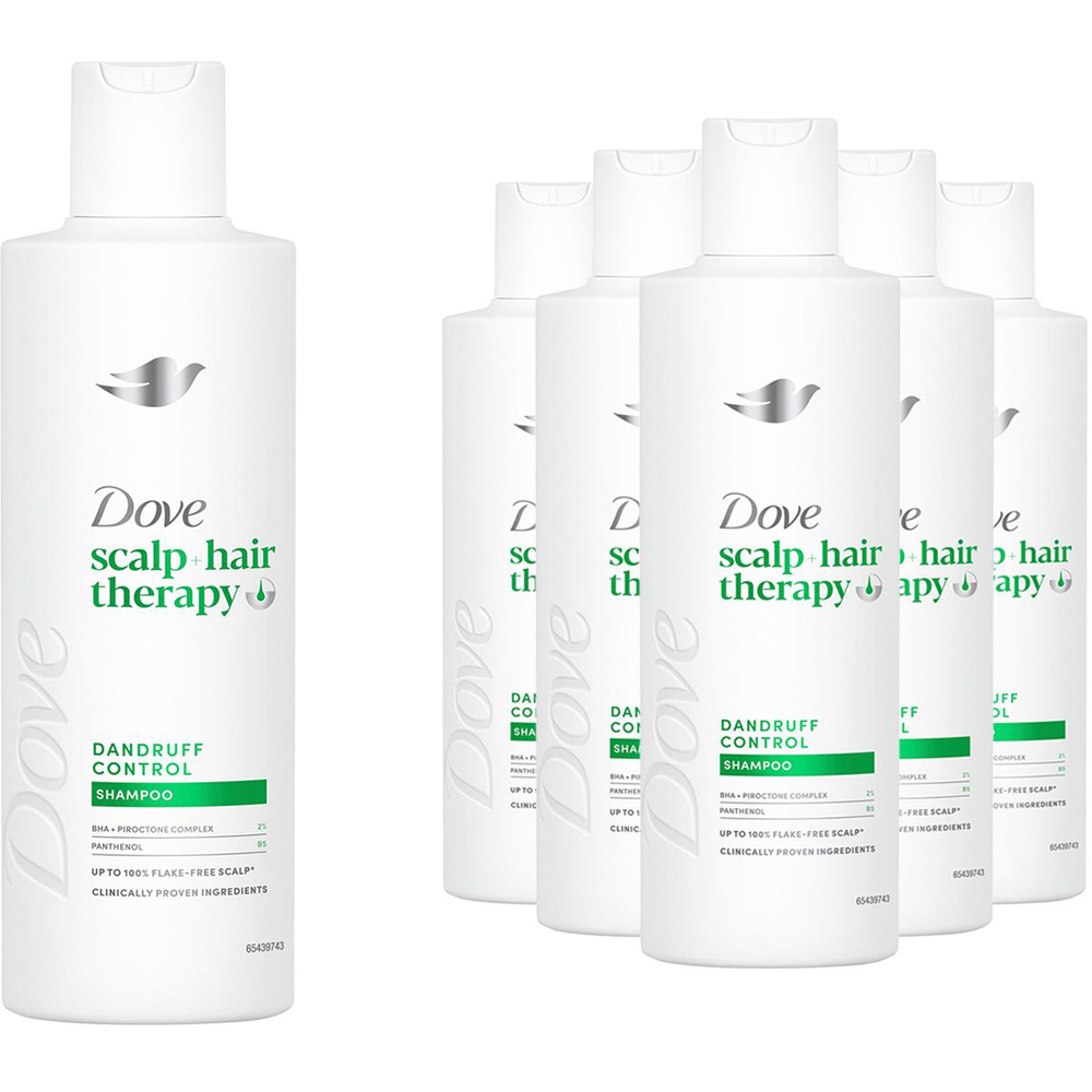 Dove Scalp+Hair Therapy Dandruff Control Salicylic Acid Shampoo 250ml 6 Pack Image 1