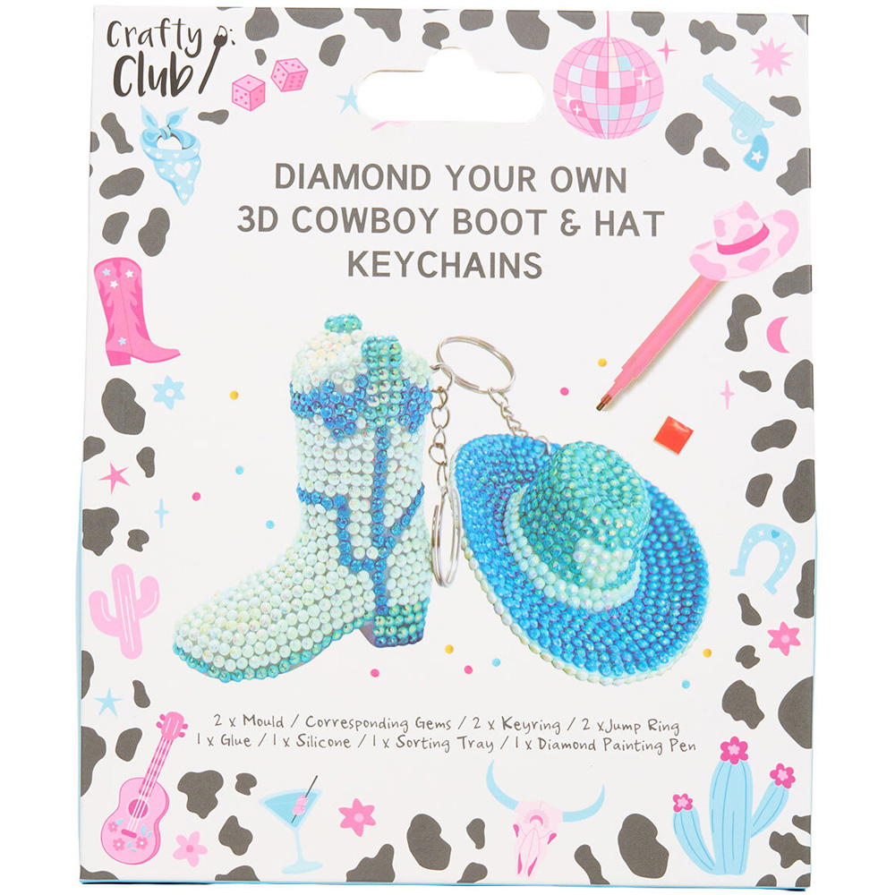Diamond Your Own 3D Cowboy Boot and Hat Keychains Image 2