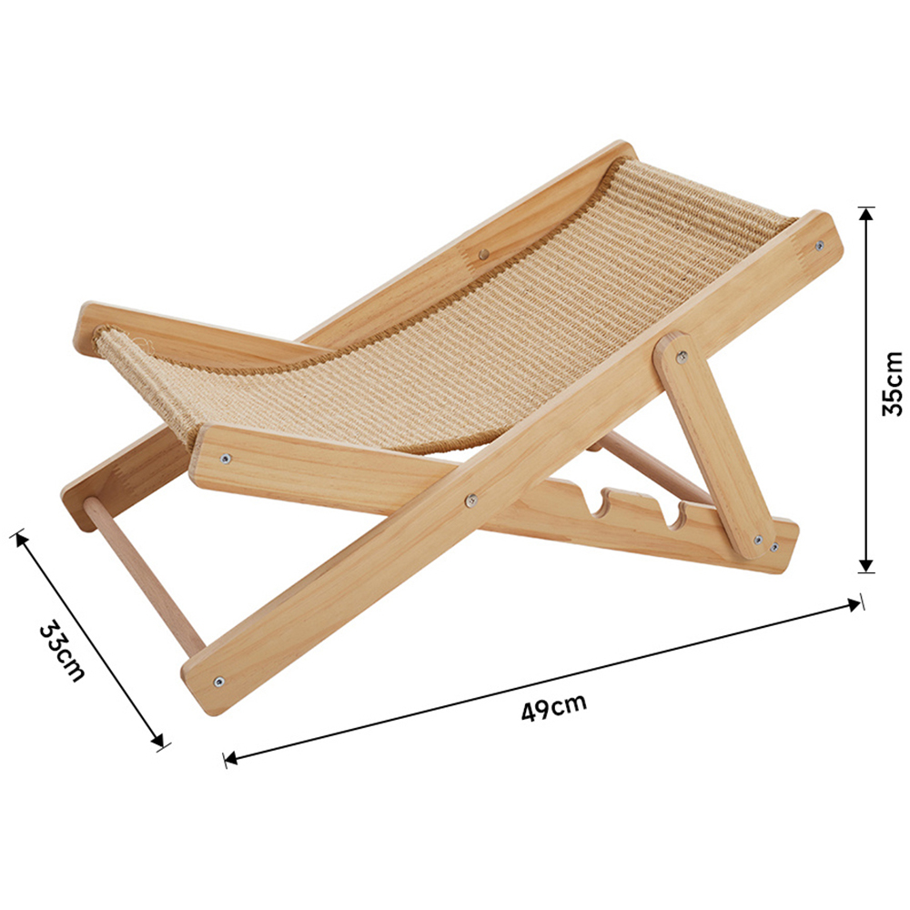 H&O Direct Adjustable Sisal Cat Recliner Bed Image 4