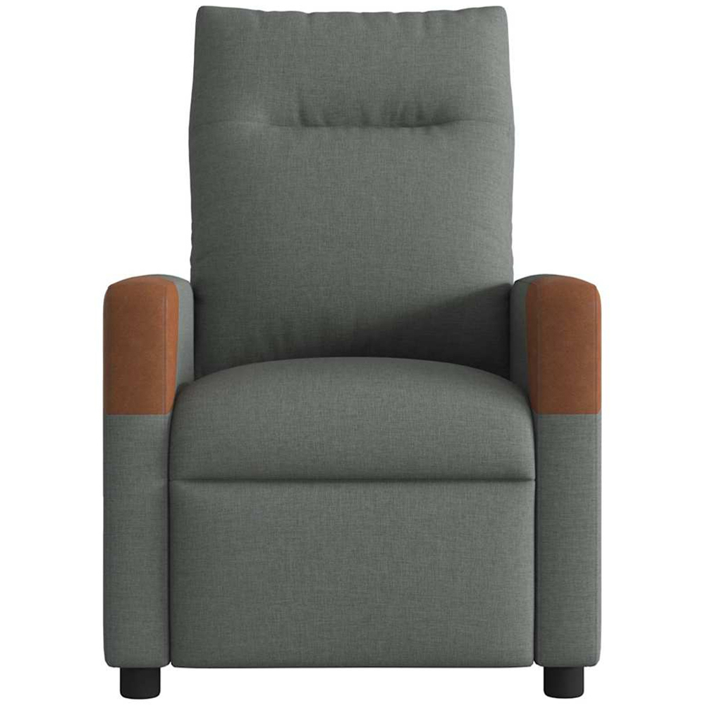 vidaXL Dark Grey Fabric Manual Massage Recliner Chair Image 3