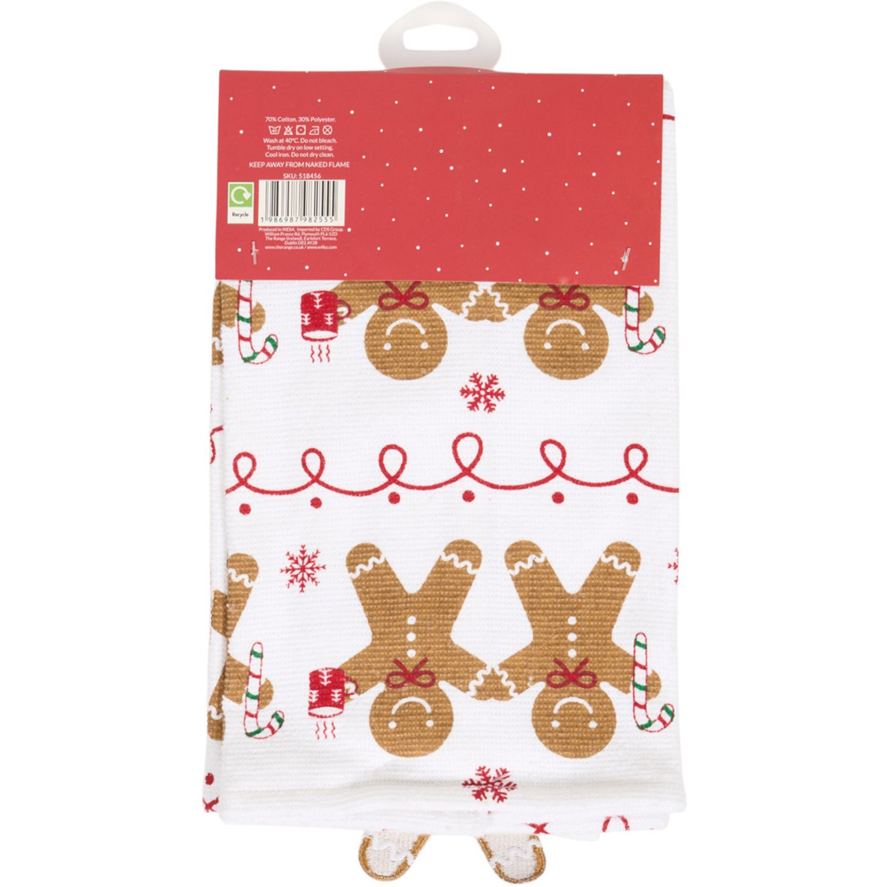 Pack of 2 Reindeer or Gingerbread Tea Towels Image 6
