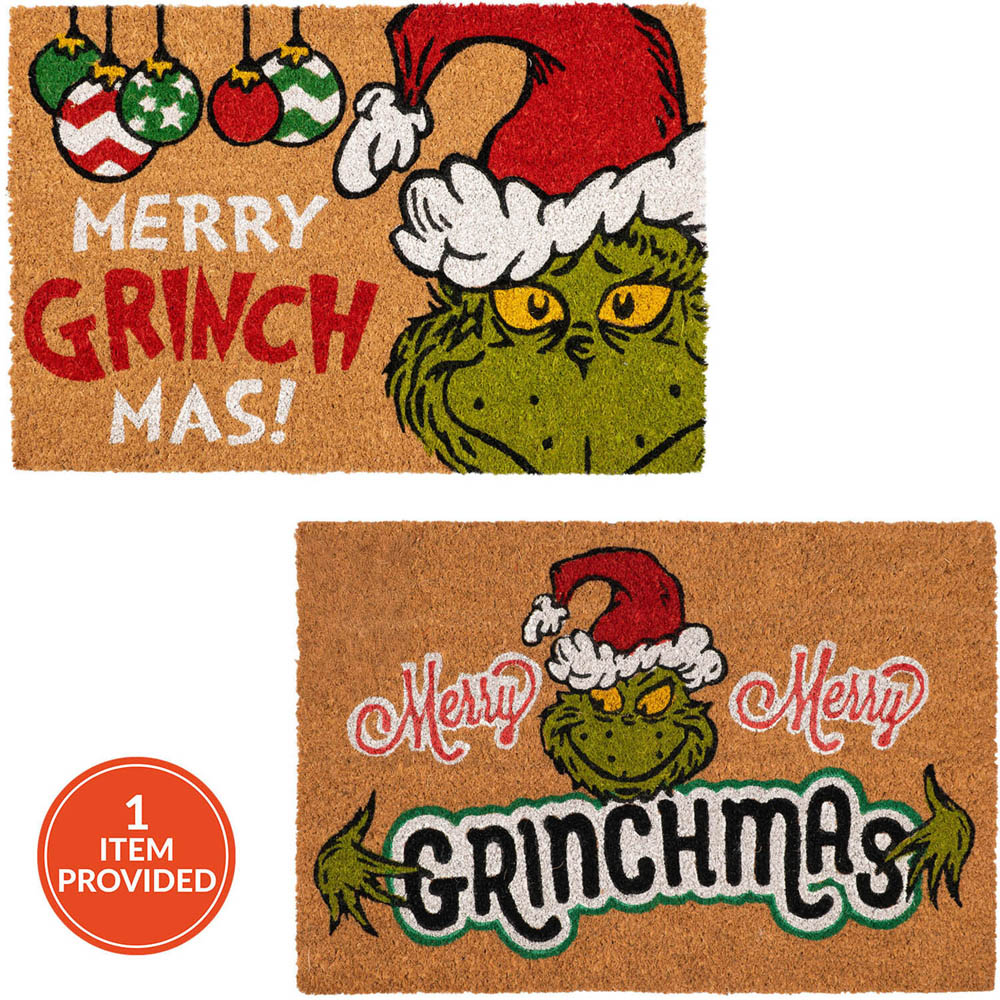 Grinch Printed Coir Door Mat Image 1