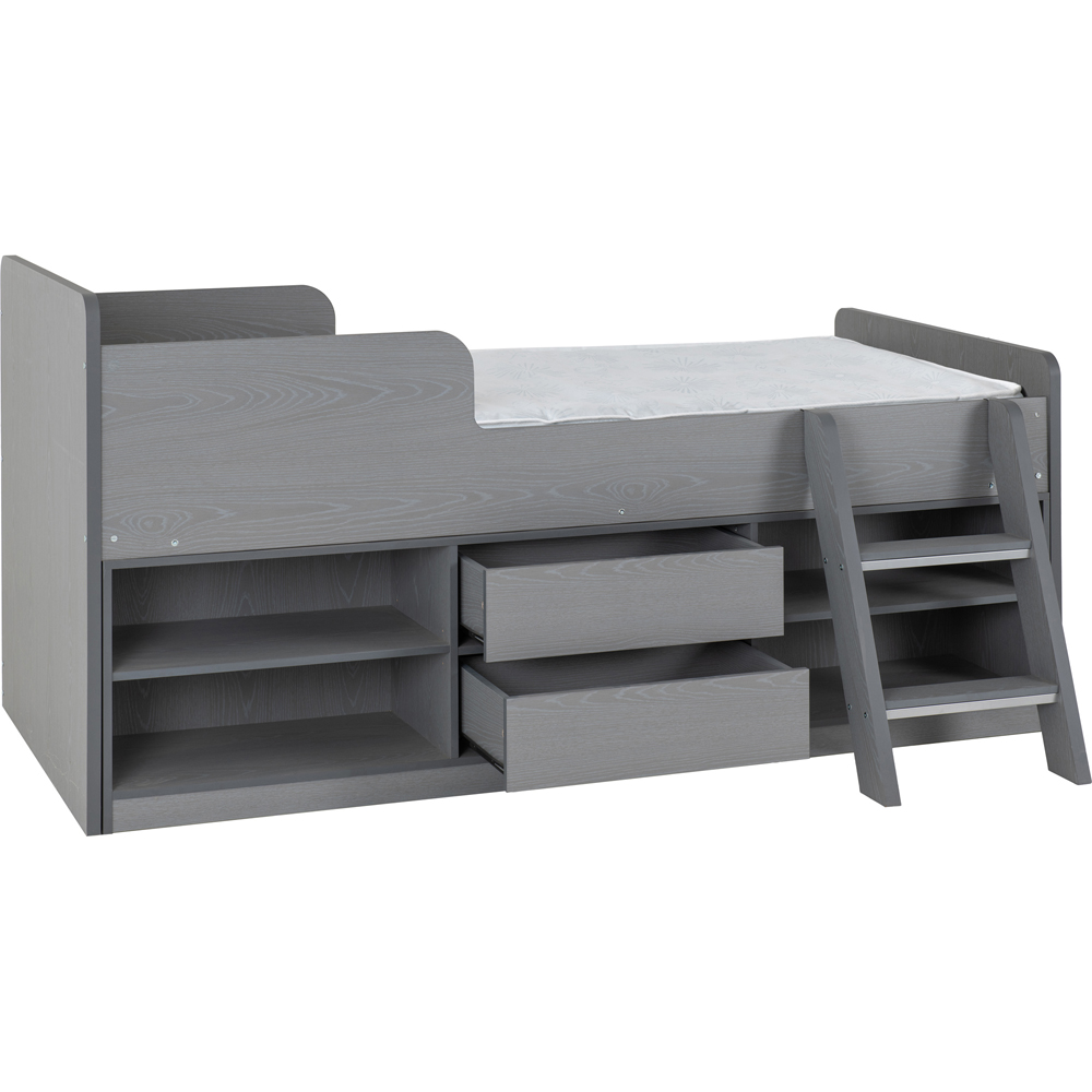 Seconique Felix Single Grey 2 Drawer Low Sleeper Bed Frame Image 3