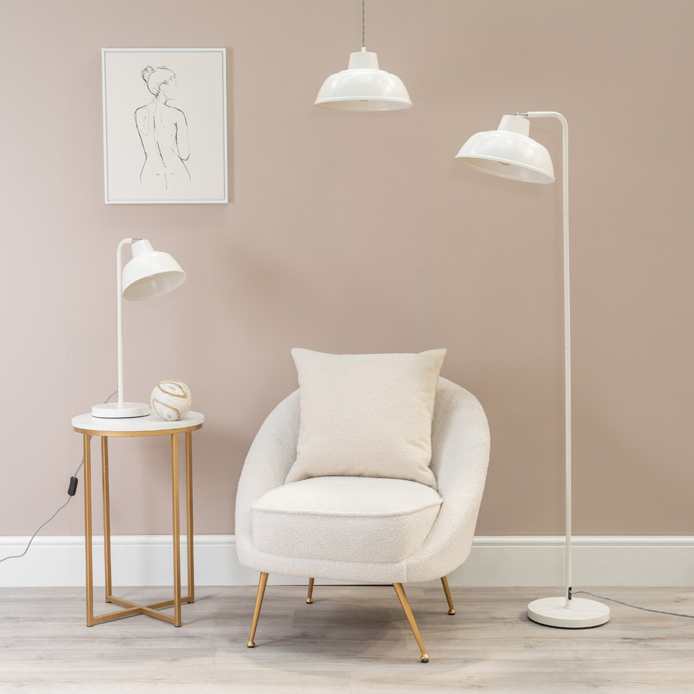 ValueLights Morris White Dome LED Pendant Ceiling Light Image 5