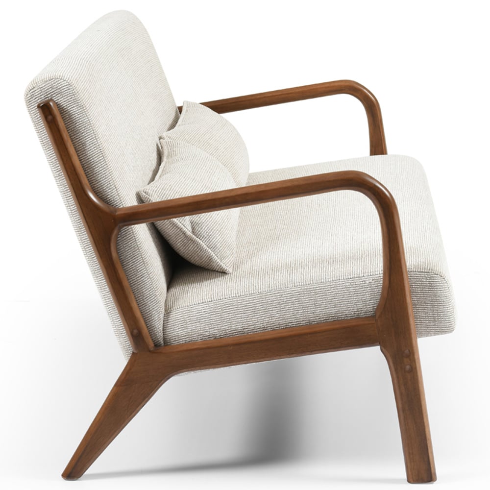 Otis 2 Seater Natural Woven Chenille Sofa Image 4