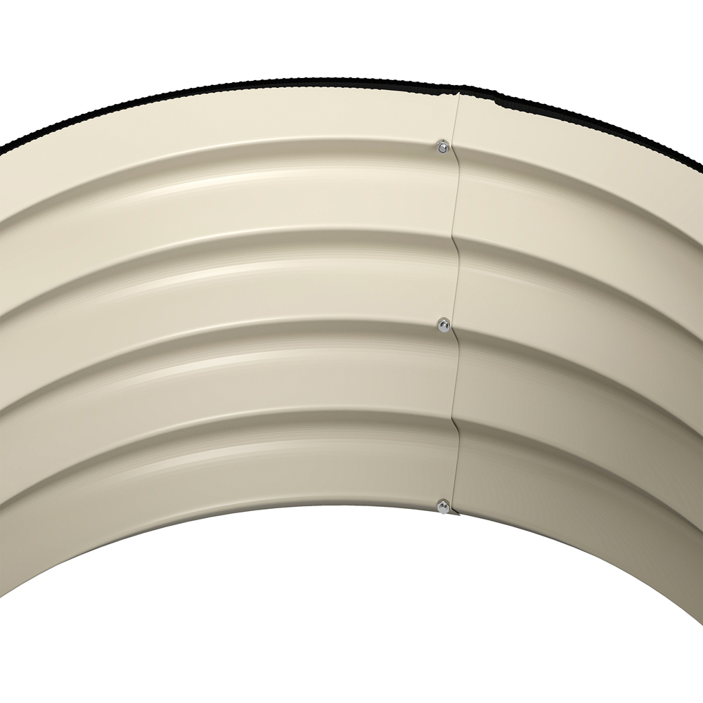 Outsunny Set of 2 Cream White Raised Garden Bed with Safety Edging 30 x 60 x 60cm Image 3