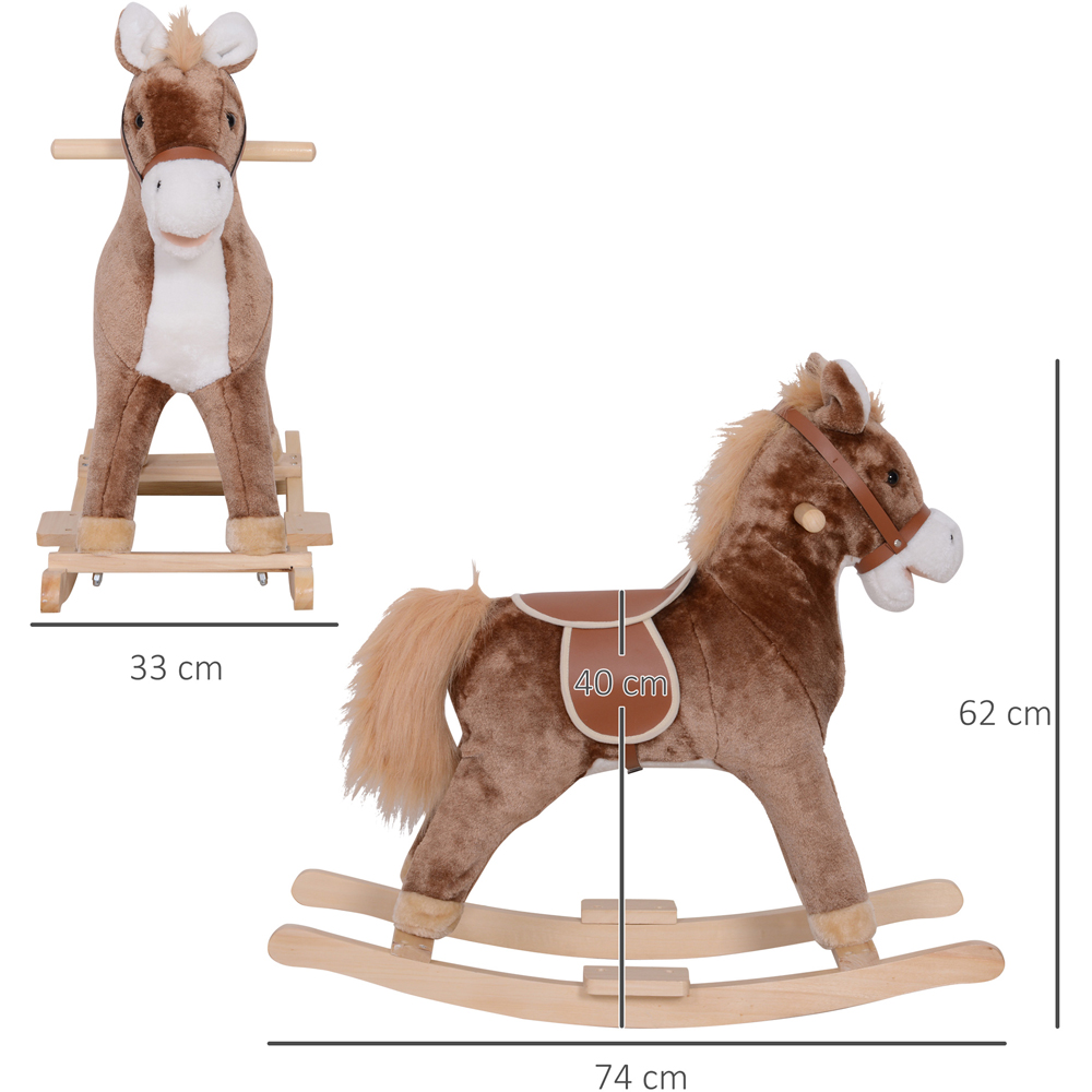 Tommy Toys Rocking Horse Pony Toddler Ride On Brown and White Image 5