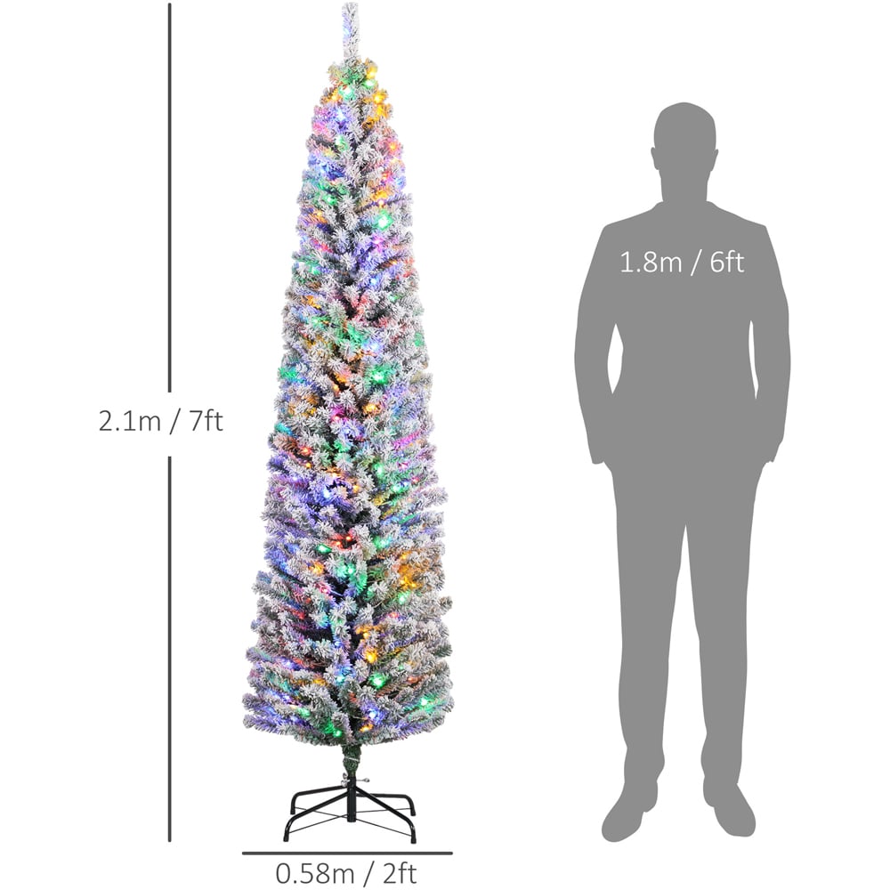 Everglow LED Artificial Christmas Tree with Flocked Tips 7ft Image 7
